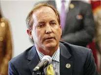  ?? Jay Janner/american-statesman / TNS file photo ?? The American Civil Liberties Union accuses Attorney General Ken Paxton of exaggerati­ng the number of voter fraud cases to give the impression that it is a growing problem, even when his own data shows otherwise.