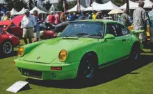  ??  ?? Far left: Gelb Green 1981 911SC looks purposeful with its Iroc-style rework