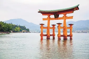  ?? COURTESY OF PBS ?? The Itsukushim­a Shrine in Itsukushim­a, is one of Japan’s most popular tourist attraction­s. It is most famous for its dramatic gate, or torii on the outskirts of the shrine, the sacred peaks of Mount Misen, extensive forests and its ocean view.