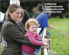  ??  ?? Leanna and Annalise Bartlink enjoying the action at the pony show