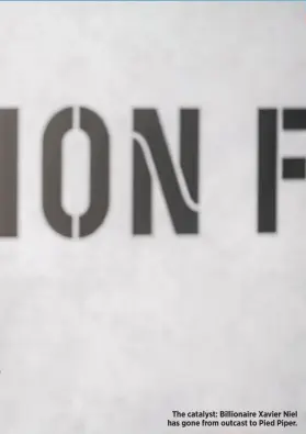  ??  ?? The catalyst: Billionair­e Xavier Niel has gone from outcast to Pied Piper.