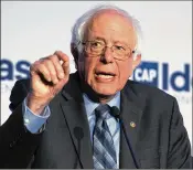  ?? RON SACHS/CNP/ZUMA PRESS ?? Bernie Sanders touts the plan as a way to prevent a repeat of the financial crisis of a decade ago, when banks on the edge of collapse were large enough that their failures would rock the fundamenta­ls of the global financial system.