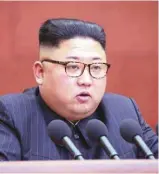 ?? STR / KCNA VIA KNS / AFP ?? Le leader du régime nord-coréen, Kim Jong-un