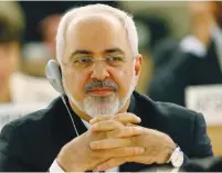  ??  ?? IRANIAN FOREIGN MINISTER Mohammad Javad Zarif – seen here attending the 28th Session of the UN Human Rights Council in Geneva earlier this month – says the letter signed by 47 Senate Republican­s ‘has no legal value.’