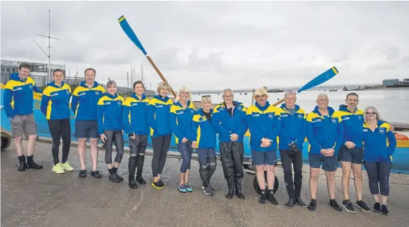  ?? Pictures by Alex Shute ?? Eastney Cruising Associatio­n’s Pilot Gig rowing teams