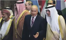  ?? AFP ?? Saudi Arabia’s Foreign Minister Adel Al Jubeir, right, said the US has hampered efforts to end the Arab-Israeli conflict