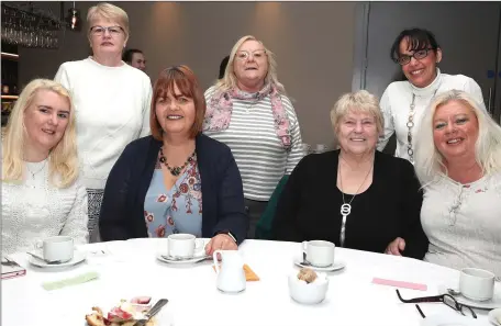  ??  ?? The self proclaimed WWW Group (Wild Wonderful Women) supporting the coffee morning for Slav in the Village Hotel. Pictured are Amanda Roche, Tina Duffy, Martina Lennon, Antoinette Connolly, Maura Burke, Raquel Devega and Regina McElvaney.