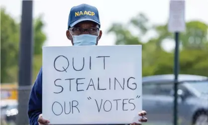  ?? Photograph: Nathan Posner/REX/Shuttersto­ck ?? ‘Voting rights is not just about election day; it’s a 365-day mission.’