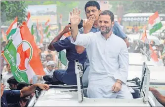  ??  ?? The Congress vice-president says his party is not interested in vote bank politics and instead wants to give the people of Uttar Pradesh a ‘vision of their huge potential’. According to him, CM Akhilesh Yadav failed to fulfil people’s aspiration­s. PTI FILE