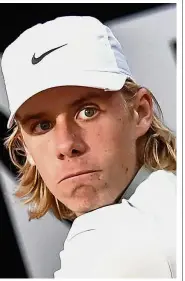  ?? — AFP ?? Star in the making: Canada’s Denis Shapovalov ousted Czech Republic’s Tomas Berdych in the first round of the Italian Open on Tuesday.