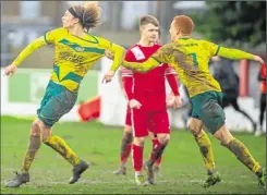  ?? Picture: Ian Scammell ?? Ashford’s Jarred Trespadern­e celebrates scoring the equaliser at Whitstable on Saturday