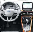  ??  ?? The hatchback’s interior includes a touchscree­n and new technology.