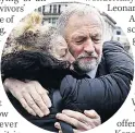 ??  ?? GRIEF Jeremy Corbyn consoles a mourner