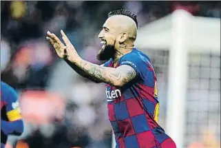  ?? EUROPA PRESS / EP ?? Arturo Vidal celebra un gol contra l’Alabès, el 21 de desembre