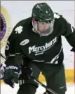  ?? Stew Milne/Assocated Press ?? Mercyhurst’s Carson Briere has apologized after a video posted on social media showed him pushing an empty wheelchair down a set of stairs.
