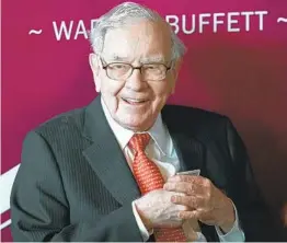  ?? NATI HARNIK AP ?? Warren Buffett (pictured) and Michael Bloomberg joined big businesses in signing a statement showing their support for voters’ rights.