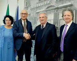  ?? (Foto Nardelli) ?? Intesa Da sinistra Tanzilli, Tarolli, Bonanni e Cadonna