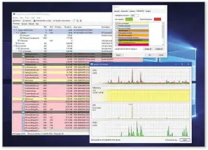  ??  ?? Once you get used to Process Hacker’s colourcodi­ng, it’s an excellent way to check your PC’S health