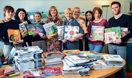  ?? (foto Furlan/LaPresse) ?? Il team La squadra (quasi) tutta di donne che lavora nella casa editrice per bambini Carthusia, fondata nel 1987