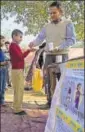  ?? AP FILE PHOTO ?? Students receive deworming tablets in Rajasthan on National Deworming Day.