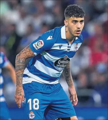  ??  ?? Beto da Silva esta temporada en uno de los pocos partidos que ha jugado con el Deportivo.