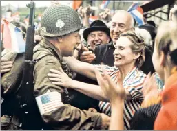  ??  ?? Too pro-America for today’s left? A 2001 scene from “Band of Brothers.”