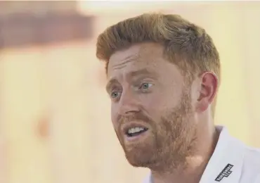  ??  ?? 0 Jonny Bairstow talks to the media after the latest row – in the same bar where he hit the headlines.