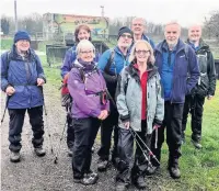  ??  ?? The group gathered near Fletcher Moss, Didsbury