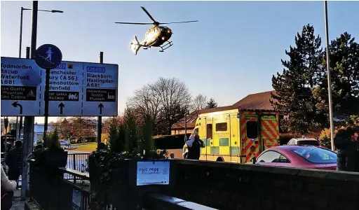  ?? ?? ●●The Scribbler says the air ambulance is essential in an area with poor transport connection­s like Rossendale