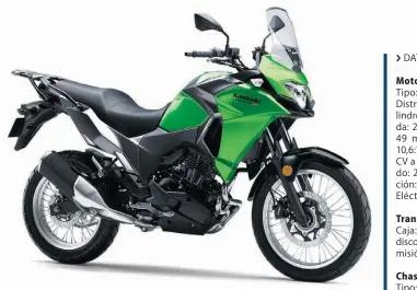  ??  ?? A golpe de vista la Versys 300 parece un modelo de mayor cilindrada. La principal diferencia con sus hermanas mayores es el faro único; las otras utilizan faro doble.