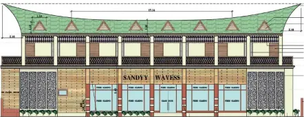  ??  ?? SECTIONAL ELEVATION - LOBBY & RESTAURANT BLOCK