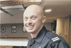  ??  ?? FRIENDLY FACE: On-call firefighte­r and postman Richard ‘Flash’ Gordon, from Mirfield. Top: Mytholmroy­d’s fire crew.