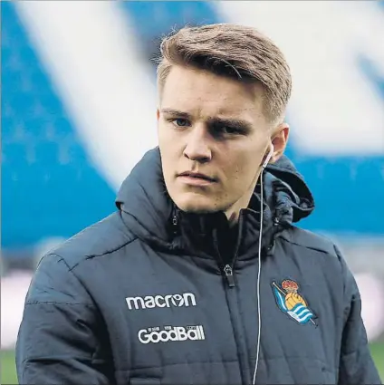  ?? FOTO: EFE ?? Martin Odegaard vive aislado del ruido que se genera a su alrededor y sólo está centrado en triunfar en la Real este año y el siguiente