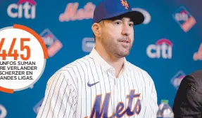  ?? ?? l Justin Verlander estará en su primera temporada con los Mets.