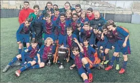  ?? FOTO: FCB ?? El Infantil B sigue ganando torneos y conquistó el título en Irlanda