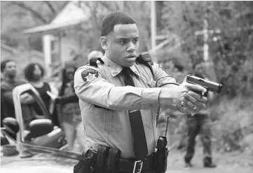  ??  ?? Mack Wilds in the pilot episode of ‘Shots Fired’. — Courtesy of Fred Norris-Fox