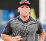  ?? Frank Franklin II / Associated Press ?? Aaron Judge is in the final year of his contract, and one of the key questions facing the Yankees is whether to give the slugger and elite right fielder an extension or let him become a free agent in 2023.