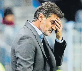  ?? FOTO: EFE ?? Problemas para Michel El técnico del Málaga sigue siendo cuestionad­o por la afición