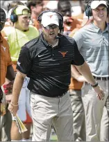  ?? RALPH BARRERA / AMERICAN-STATESMAN ?? Coach Tom Herman did admit during Monday’s news conference that the Longhorns were “fragile mentally, certainly, but not fragile physically. No way.”