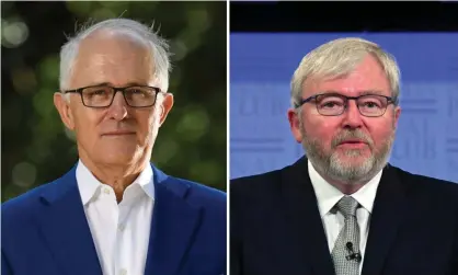  ?? Composite: Dan Himbrechts/Mick Tsikas/AAP ?? Writing for Guardian Australia, former Australian prime ministers Malcolm Turnbull and Kevin Rudd say Australia remains ‘dangerousl­y at risk of the economic and environmen­tal consequenc­es that will come from the climate crisis barrelling towards us’.