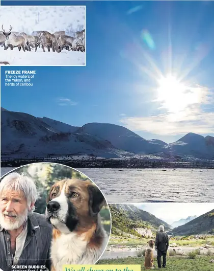  ??  ?? FREEZE FRAME
The icy waters of the Yukon, and herds of caribou
SCREEN BUDDIES
Harrison Ford & Buck