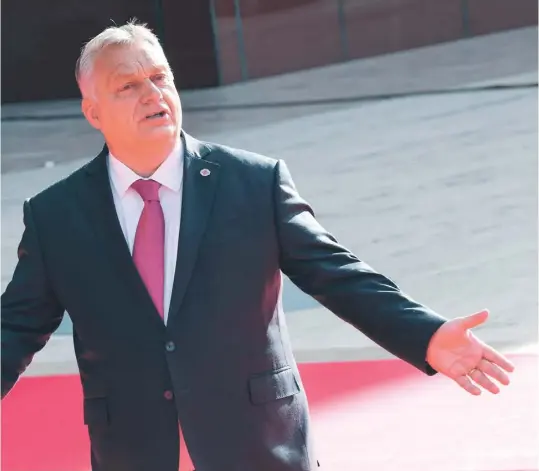  ?? ILUSTRAČNÍ FOTO: ČTK ?? Finanční pomoc Ukrajině se stala „rukojmím“v rukou maďarského premiéra Viktora Orbána.