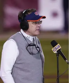  ?? AP ?? SHOWN THE DOOR: Gus Malzahn was fired as Auburn football coach on Sunday.