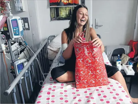  ?? Photo: DEAN KOZANIC/FAIRFAX NZ ?? Ordeal: Christmas in hospital is bad enough, but dealing with painful Crohn’s disease is worse for Libby Strangman, 15.