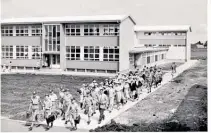  ??  ?? The first block of classrooms opened in May 1960 for end of term exams. Until then, temporary classrooms were used.