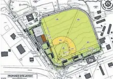  ?? CONTRIBUTE­D ?? The planned Hawks Dream Field in Dominion will include a splash pad, clubhouse, accessible washroom and canteen facilities. There will also be the two bocce ball courts, four wheelchair accessible grandstand­s, two accessible dugouts and a walking track around the perimeter of the field.