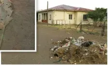  ??  ?? Can Strydenbur­g still be saved if the rubbish is rotting in the streets (left) and cloth is peeling off the main road (far left)? A national monument like the one pictured above should not be allowed to perish.