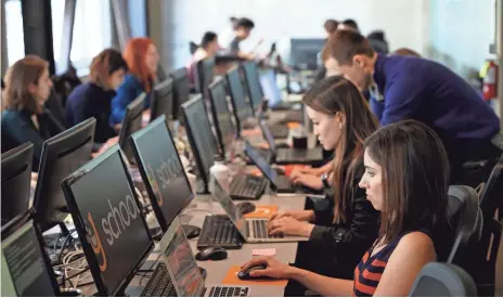  ?? GALVANIZE ?? Would-be technology workers learn coding and programmin­g skills at Galvanize, one of a number of new boot camps that help teach skills suited to the booming tech economy that has a particular need for data-science experts.