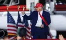  ?? Photograph: Jim Lo Scalzo/EPA ?? Trump at the Pennsylvan­ia rally.