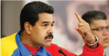  ??  ?? Venezuela’s Maduro expels 3 US consular officials, alleging conspiracy.